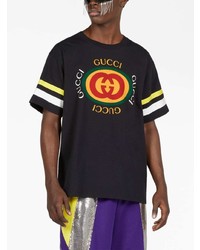 Gucci Gg Logo Print Cotton T Shirt