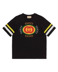 Gucci Gg Logo Print Cotton T Shirt