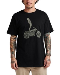 Roark Ghostrider Organic Cotton Graphic Tee In Black At Nordstrom