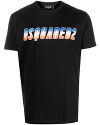 DSQUARED2 Glitter Logo Print T Shirt