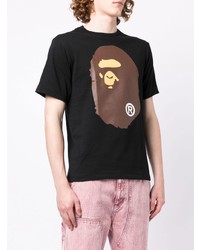 BAPE BLACK *A BATHING APE® Gorilla Logo Cotton T Shirt