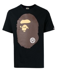 BAPE BLACK *A BATHING APE® Gorilla Logo Cotton T Shirt