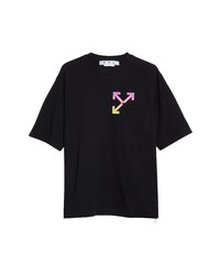 Off-White Gradient Arrow Skate Cotton Graphic Tee In Black Multi At Nordstrom