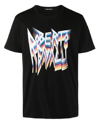 Roberto Cavalli Graffiti Logo Print T Shirt