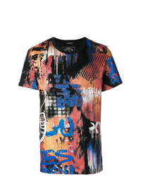 Balmain Graffiti Print T Shirt