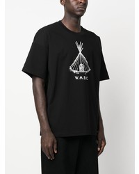 White Mountaineering Graphic Front Short Sleeve T Shirt