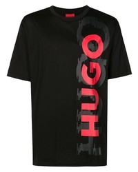 Hugo Graphic Logo Print T Shirt