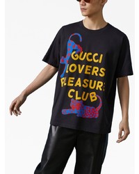 Gucci Graphic Print Cotton T Shirt