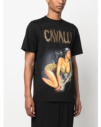 Roberto Cavalli Graphic Print Cotton T Shirt