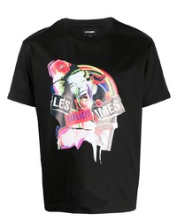 Les Hommes Graphic Print Cotton T Shirt