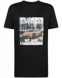 Automobili Lamborghini Graphic Print Cotton T Shirt