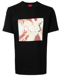 Hugo Graphic Print Cotton T Shirt