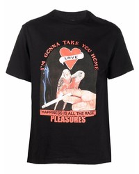 Pleasures Graphic Print Cotton T Shirt