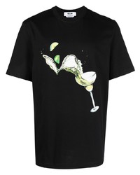 MSGM Graphic Print Cotton T Shirt