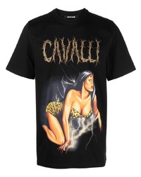 Roberto Cavalli Graphic Print Cotton T Shirt