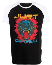 Just Cavalli Graphic Print Crew Neck T Shirt