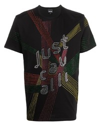 Just Cavalli Graphic Print Crew Neck T Shirt