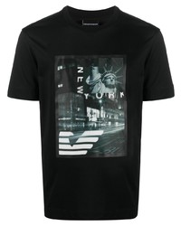 Emporio Armani Graphic Print Crew Neck T Shirt