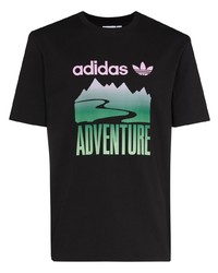 adidas Graphic Print Crew Neck T Shirt