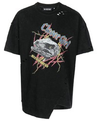 Mostly Heard Rarely Seen Graphic Print Distressed T Shirt