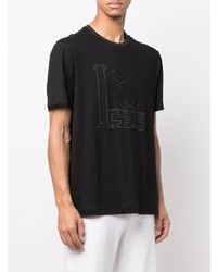 Brioni Graphic Print Linen T Shirt