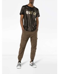 Gucci Guccy Print Jersey T Shirt