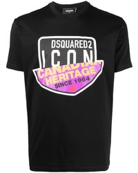 DSQUARED2 Half Logo Cotton T Shirt