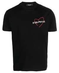 DSQUARED2 Heart Logo Print T Shirt