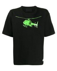 000 Worldwide Helicopter Print T Shirt