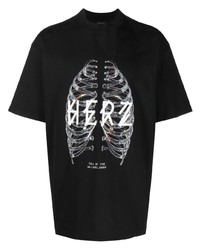 44 label group Herz Graphic Print Cotton T Shirt