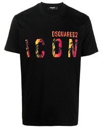 DSQUARED2 Icon Tropical Logo Print T Shirt
