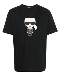 Karl Lagerfeld Ikonic Motif Print T Shirt