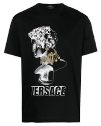 Versace Illustration Print Organic Cotton T Shirt