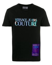 VERSACE JEANS COUTURE Iridescent Logo Print T Shirt