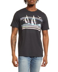 Sol Angeles Island Cotton Graphic Tee In V Black At Nordstrom