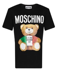 Moschino Italian Teddy Bear Crew Neck T Shirt