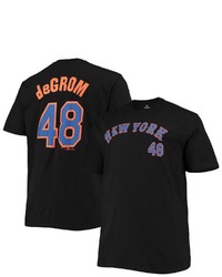 PROFILE Jacob Degrom Black New York Mets Big Tall Name Number T Shirt