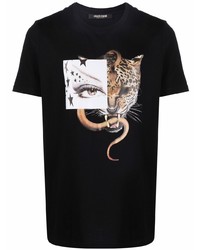 Roberto Cavalli Jaguar Print Short Sleeved T Shirt