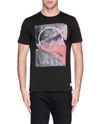 Paul Smith Jeans Rectangle Graphic Print Pima Cotton T Shirt