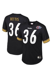 Mitchell & Ness Jerome Bettis Black Pittsburgh Ers Retired Player Name Number Mesh Top