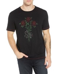 John Varvatos Star USA John Varvatos 3 Rose Barb Graphic T Shirt