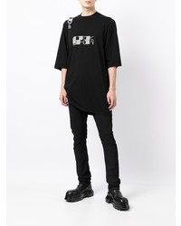 Rick Owens DRKSHDW Jumbo Logo Print Cotton T Shirt