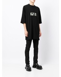 Rick Owens DRKSHDW Jumbo Logo Print Cotton T Shirt