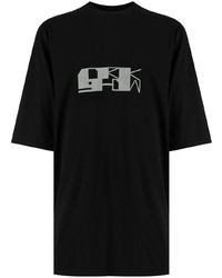 Rick Owens DRKSHDW Jumbo Logo Print Cotton T Shirt