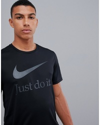 Nike Running Just Do It Logo T Shirt In Black 928407 010