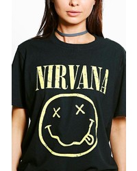 Boohoo Katie Nirvana Licence Print Band T Shirt
