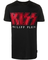Philipp Plein Kiss Embellished T Shirt