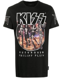 Philipp Plein Kiss Print Cotton T Shirt