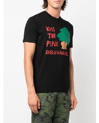 DSQUARED2 Kiss The Pines Cotton T Shirt
