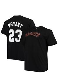 PROFILE Kris Bryant Black San Francisco Giants Big Tall Name Number T Shirt